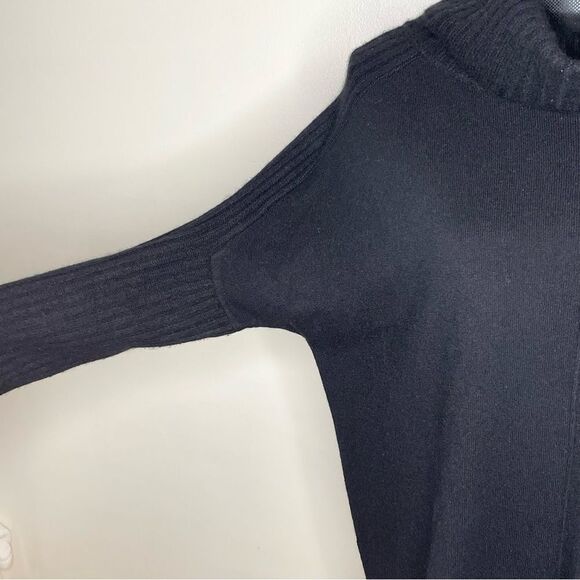 Ply Cashmere Sweater Tunic Turtleneck Long Sleeve Luxury Basic Black Size Small - Picture 4 of 11